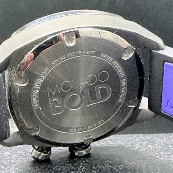 Movado Bold Black Dial Black Silicone Men's Watch Model 3600211 - Picture 7 of 13